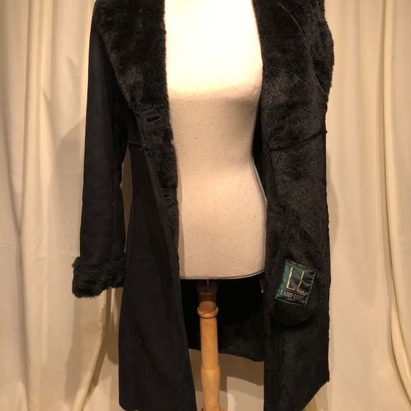 Larry Levine vintage faux fur & suede coat - Picture 3 of 7